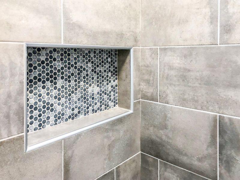 Shower with Built-In Niches